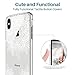 MASCHERI hui-363 for iPhone X Case, [Zen Series] Scratch Resistant [White Henna Mandala Floral Lace Design] TPU Bumper Clear Back Panel Hybrid Protective Case Cover for Apple iPhone X - Clear