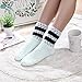 ZSHAWN Winter Fuzzy Socks for Women, 3/6 Pair, Warm Plush Comfort Slipper Luxury, Crew Socks (3 Pairs Mint Series)