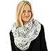 Hanukkah Star of David Dreidels Menorahs Soft Light Loop Infinity Scarf White