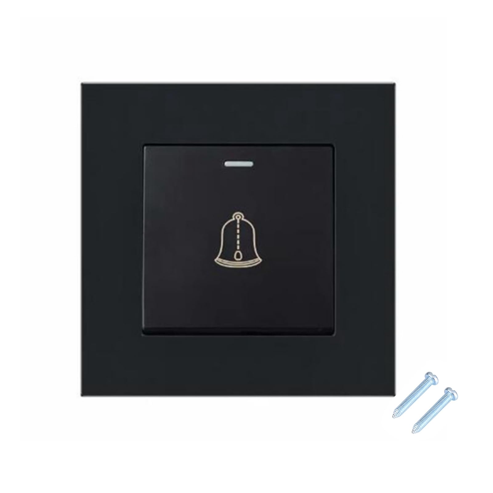 Nikou Tempered Glass Panel Doorbell, 220~250V Door Bell Push Button Glass Panel Door Bell Switch for Home Hotel