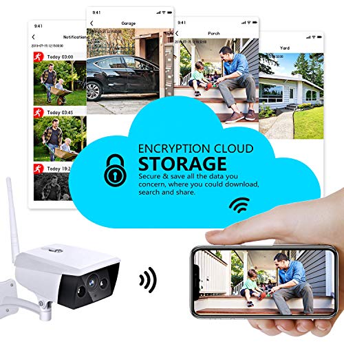 Outdoor Security Camera Wireless IP Camera KAMTRON 1080P 2.4G WiFi IP66 Waterproof Night