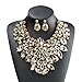 Holylove Costume Jewelry Sets for Women, Statement Necklace Costume Jewelry，Rhinestone Crystal Statement Necklace Earrings Set