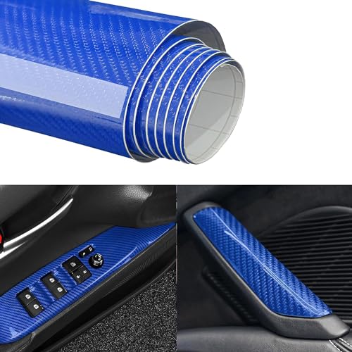 6D Carbon Fiber Vinyl Wrap Roll, Lypumso Super Glossy Car Wrap Film ...