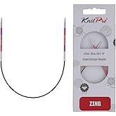 KnitPro Zing Fixed Circular Needles 9" (22.5cm) | US Size 0 (2mm)