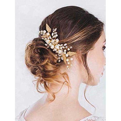 New Venusvi Vintage Wedding Hair Combs With Bead And Rhinestones