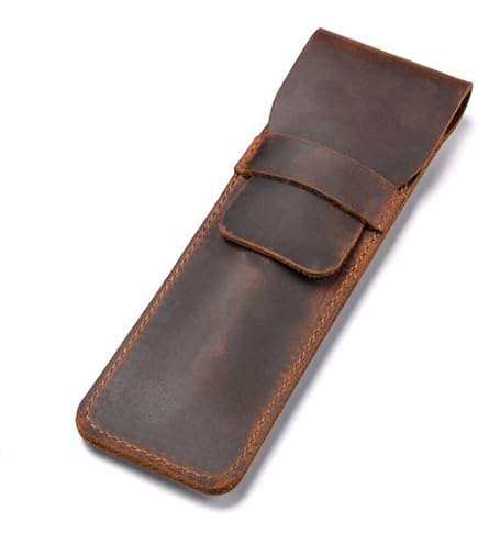 ZOOHOT Federpennal – Lederetui Für 12 Füller – Braun – Aus PU-Leder – Stylisch & Robust