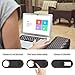 CGBOOM Webcam Cover, Laptop Camera Cover Slider 0.027in Ultra-Thin Camera Blocker for iPad iMac Echo Show Smartphones Tablets Macbooks Computers Desktops with Strong Adhensive(6 Black)