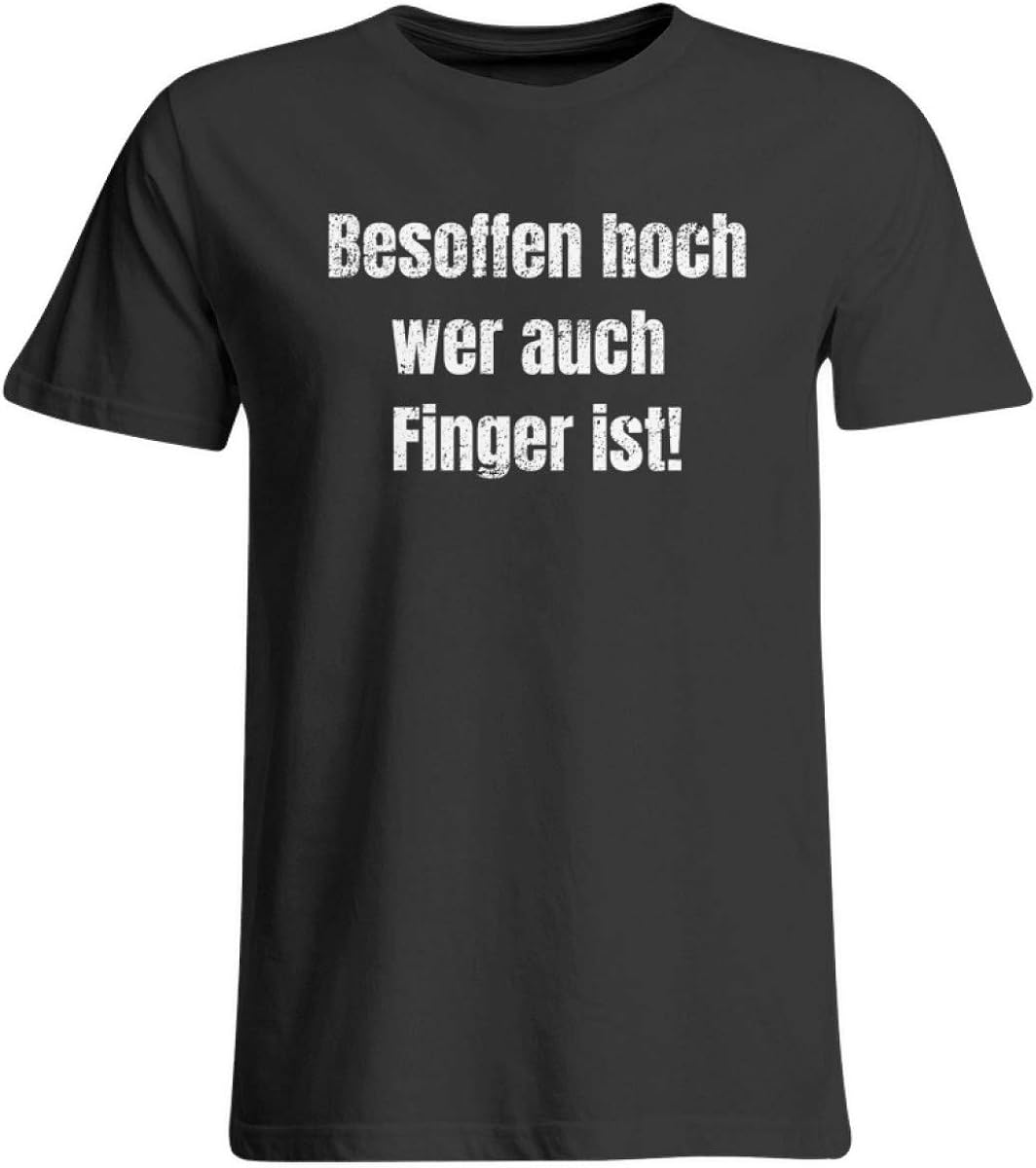 Oversized Tshirt Herren Besoffen hoch wer auch Finger ist