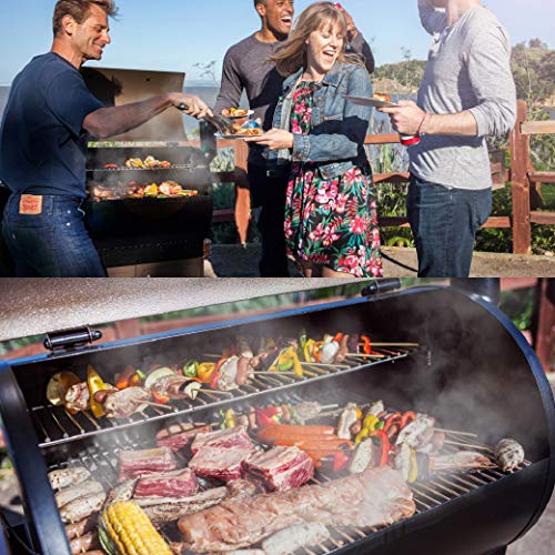 Z Grills ZPG-700E 2019 New Model Wood Pellet Grill & Smoker, 8 in 1 BBQ Grill Auto Temperature Control 700 sq inch Cooking Area Silver & Black Cover Included - Thumbnail 5