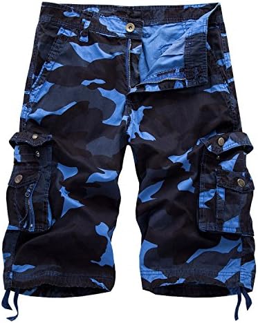 Keybur Relaxed Fit Outdoor Comouflage Camo Cargo Shorts Men