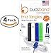 Budsband - Earbud Holder, Headphone Wrap, Earbuds Organizer, Earphone Keeper, Cable Winder Manager (4-Pack Multi-Color) - Made in USA