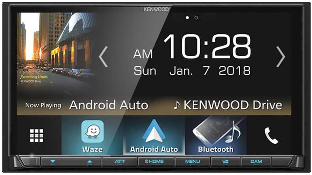 Kenwood DMX7706S 6.95" Digital Media Receiver w/Bluetooth, Apple CarPlay and Android Auto (Renewed)