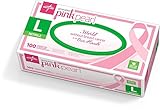 Medline PINK5086 Generation Pearl Nitrile Exam Gloves, Latex Free, 9.5