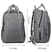Diaper Bag Backpack Large Baby Nappy Changing Bags with Insulated Pockets and Stroller Straps, Multi-Function Neutral Travel Backpacks for Mom and Dad, Fashion Durable Water-Resistant Grey