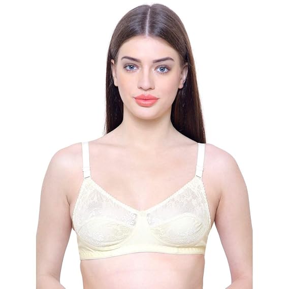 cream lace bra