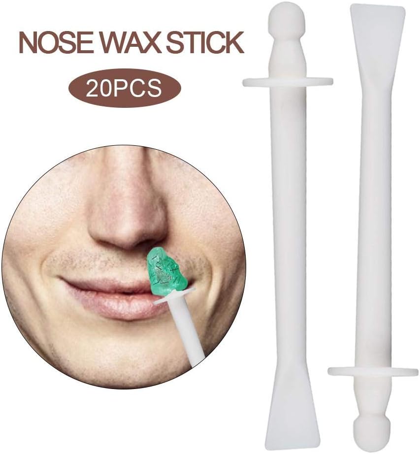 20PCS Nose Wax Applicator Sticks,2 in 1 Multiuse Nose Hair Wax