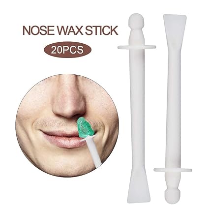 20pcs Nose Wax Applicator Sticks 2 In 1 Multi Use Nose Hair Wax