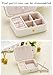 Jewelry Organizer Box-Nasion.V Travel Portable Jewelry Storage Case Accessories Holder Pouch Bulit-in Mirror with Environmental Faux Leather for Earring,Lipstick,Necklace,Bracelet,Rings Light Blue