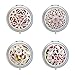 ALICE 12 Sets Silvery Hollow Design Purse Mirrors, Double-Sided Mirrors, Wholesale Price