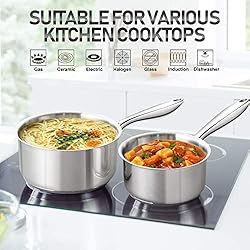 MICHELANGELO Stainless Steel Saucepan Set 1Qt