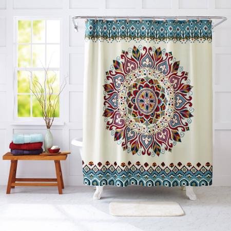 Better Homes And Gardens Medallion Fabric Shower Curtain
