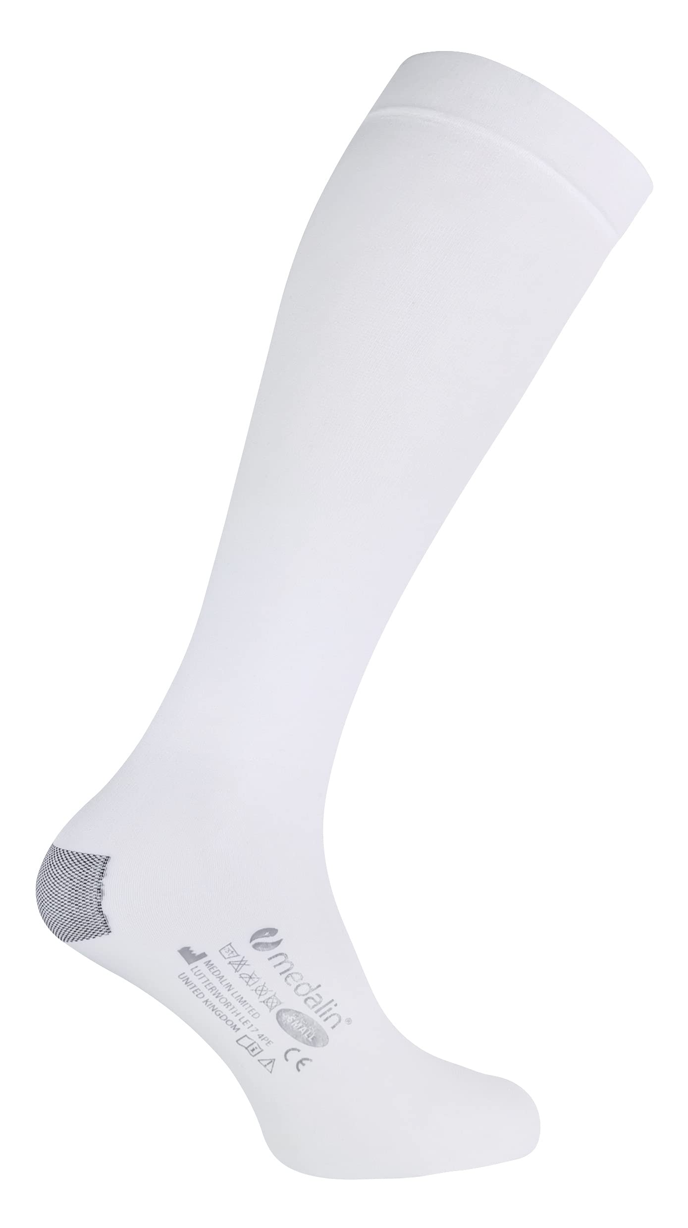 Saphena - Unisex Graduated Compression Class 1 Medical After Surgery Below Knee Anti Embolism Stockings Socks (Large, White)