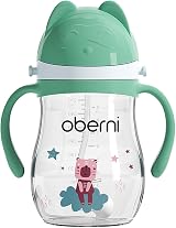 Oberni Tritran Sippy Non Spill Baby Bottle 270ml Green 12M+