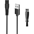 wotdmu 5V Charger Replacement for Pritech Charger Cord, USB Charging Cable Compatible with PRITECH Hair Trimmer PR-2888 with 1 Cleaning Brush, 3.3ft Power Cord