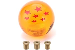USONLINE911 NA Gear Shift Knob Dragon Ball 7 Stars for 4 5 6 Speed for Most Car Models with 3 Adapters (7Stars)