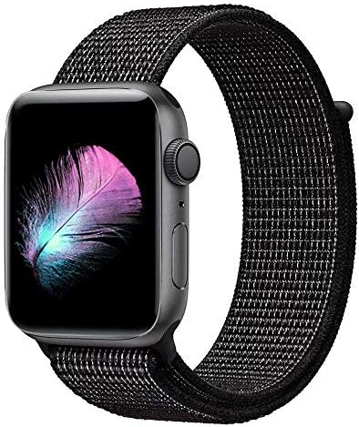 Yunsea Compatible for Apple Watch Band 38mm 42mm, Soft Nylon Sport Loop, with Hook and Loop Fastener, Replacement Band Compatible for iWatch Series 1/2/3