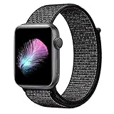 HILIMNY Compatible with for Apple Watch Band 40mm, Soft Nylon Sport Loop, Band Compatible with for iwatch Series 4, Series 3, Series 2, Series 1 (40mm, Black Nike)