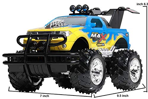 Remote Control Car for Boys and Girls, Rechargeable, Powerful Sound and Motion Sensor Steering Wheel Remote, Hobby Toy Race Car. RC monster truck, Electric Jeep for Kids and Adults, Best Gift. yellow - Thumbnail 4