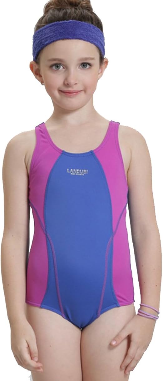 SWIWA Kids Girls Sports Swimwear One Piece Swimsuit Full Back Swimming