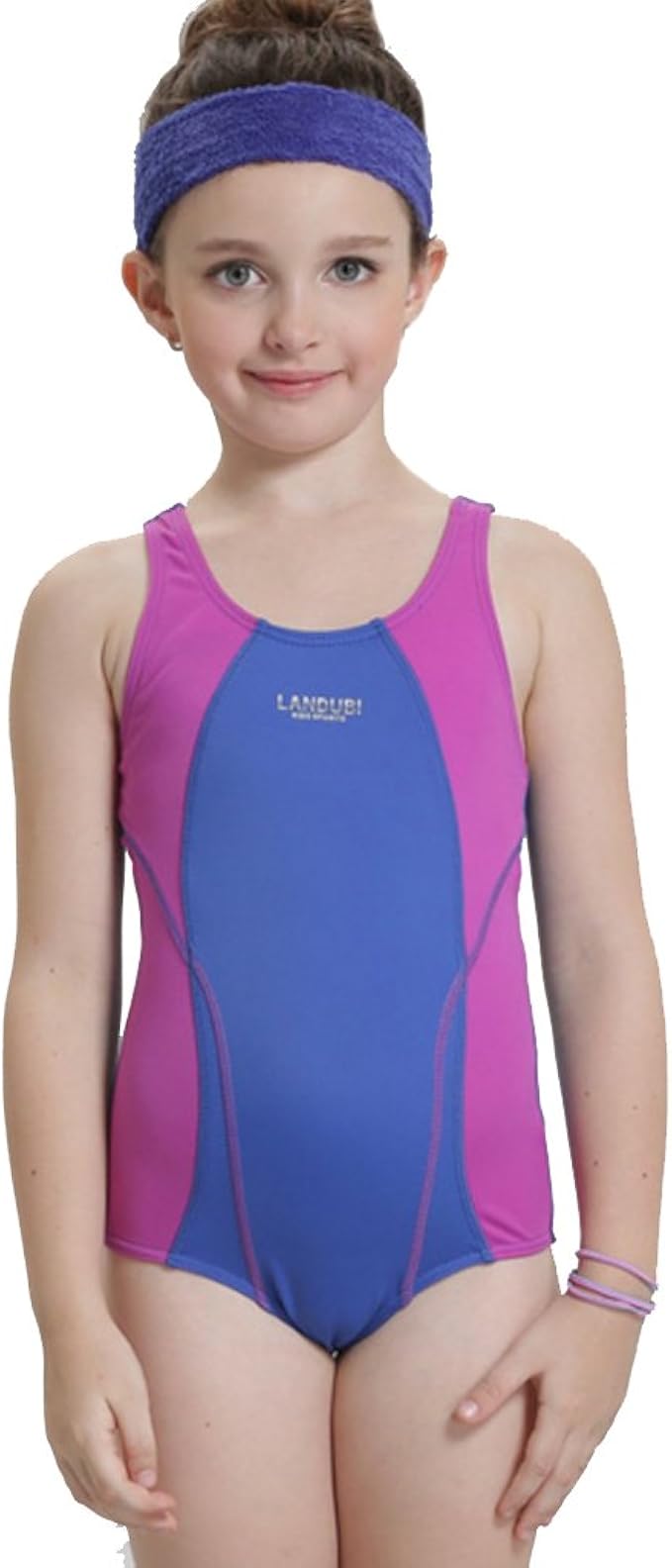 SWIWA Kids Girls Sports Swimwear One Piece Swimsuit Full Back Swimming