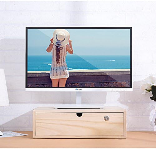 GOLDBEARUK Wooden Lock Box – Computer Screen Stand – Keepsafe Box ...