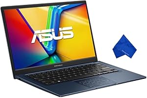 Asus Vivobook 14" FHD Laptop - Intel Core i3-1315U, 8GB RAM, 128GB SSD, Windows 11, Newest Model (with Microfiber Cloth) - Qu