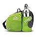 Sunhiker Outdoor Waist Bag, Sports Water Resistant Waist Pack with Water Bottle (Not Included) Holder, Running Belt Bag Pouch Fanny Pack for Hiking Running Cycling Camping Climbing Travel(Green)