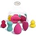Miss Gorgeous Makeup Blender Beauty Sponge Blending Latex Free Different Colors of Different Shapes of Different Surface Delicate Degree Mixed Packaging 5 Pcs Mini Size