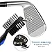 WULASER Golf Brush, Golf Club Brush Groove Cleaner, Golf Club Cleaner Brush with Wire | Nylon Brush | Steel Nail | Golf Divot Tool | Aluminum Carabiner, Lightweight, Easily in Golf Bag (Blue)