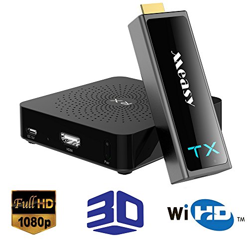 W2H Mini 2 60G Wireless HDMI Transmitter and Receiver HDMI Extender Video and Audio from PC/TV Box/Laptop/PSP to HD TV/Projector up to 30M/100FT Support 1080P 3D