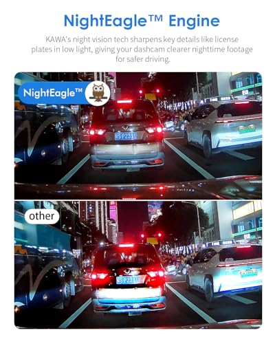 KAWA Dashcam Avant 3K,Rotation 360°,Commande Vocale,Caméra de Voiture WiFi | Mode Parking 24/7,G-Capteur,Vision Nocturne,Enregistrement en Boucle,Contrôle App,Carte TF 32Go,Camion,SUV,Camping-car