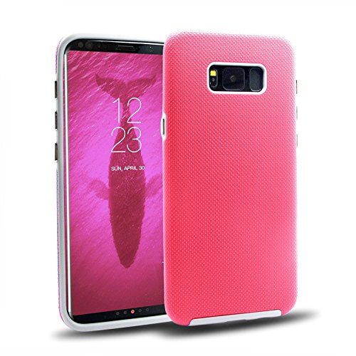 Galaxy S8 Plus Case, technext020 Hybrid Scratch Resistant Back Cover with Shock Absorbing Bumper for Samsung Galaxy S8+ Rose Pink