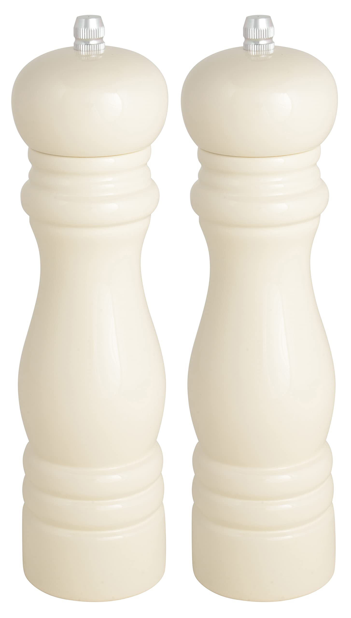 Traditional Wooden Cream Salt & Pepper Mill Set by Ib Laursen