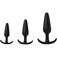Doc Johnson Mood Naughty 1 Silicone Anal Trainer Set With Curved Base Set Of 3 Sizes Black main image 0