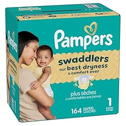 Pampers Baby Diapers - Swaddlers - Size 1, 164