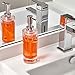 iDesign Eva Acrylic Dispenser Body Moisturizer, Sanitizer or Aromatherapy Lotion in Bathroom, Kitchen, Bedroom, Vanity, 2.5
