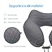 DYD Travel Pillow Memory Foam Neck Pillow -Upgrade Support Stops The Head from Falling Forward-More Comfortable to Fit The Curvature for Airplane Breathable & Washable Cover,Grey