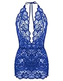 Gladiolus Women Sexy Lingerie Deep V Neck Backless