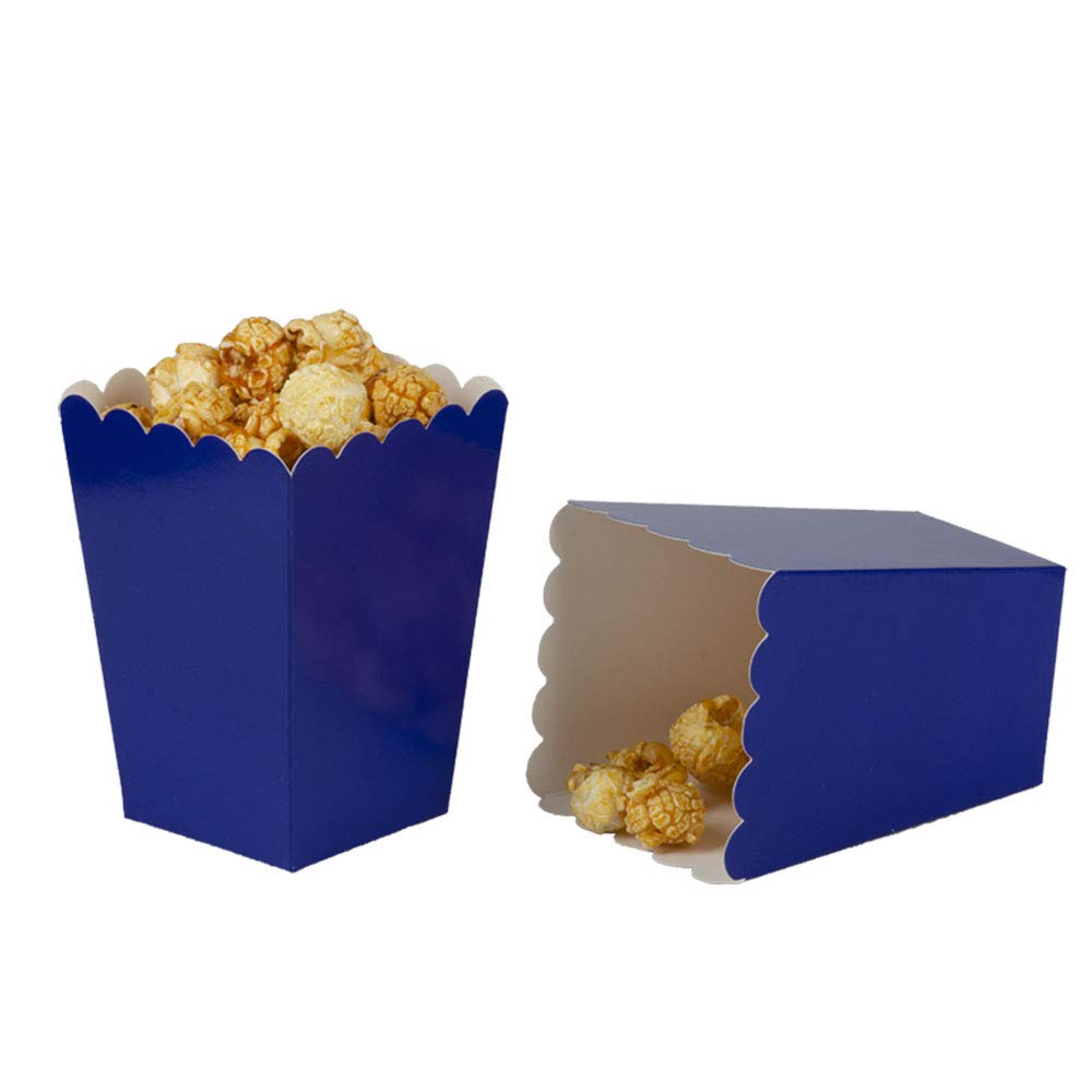 We Moment Navy blue Popcorn Boxes Cardboard Container For Party Supplies,Pack of 36