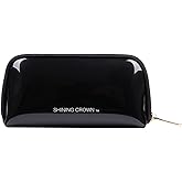 Shining Crown Muliti-Functional Portable Travel Makeup Tote Bag Cosmetic Pouch For Storage Toiletry Travel Accessories, Black Color